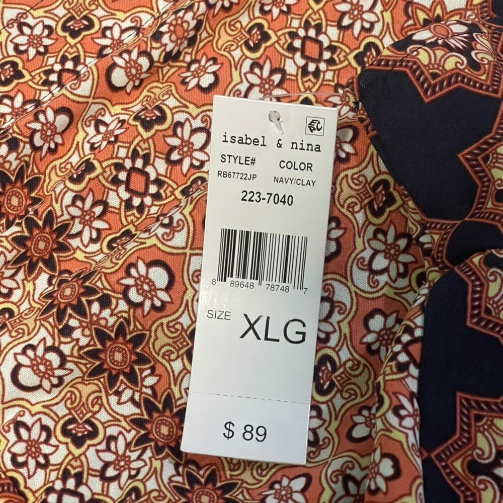 Isabel & Nina Short Sleeve Multi Print Midi Fit + Flare Dress - Picture 8 of 8